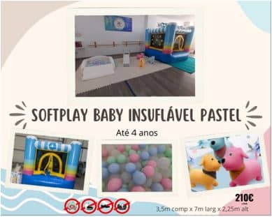 softplay baby insuflavel pastel