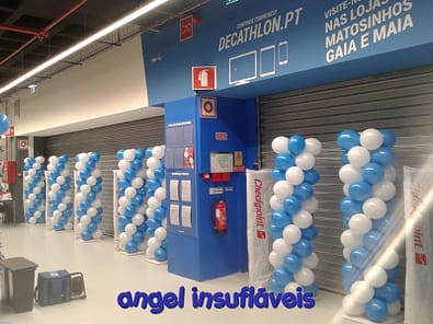 coluna de balões decathlon