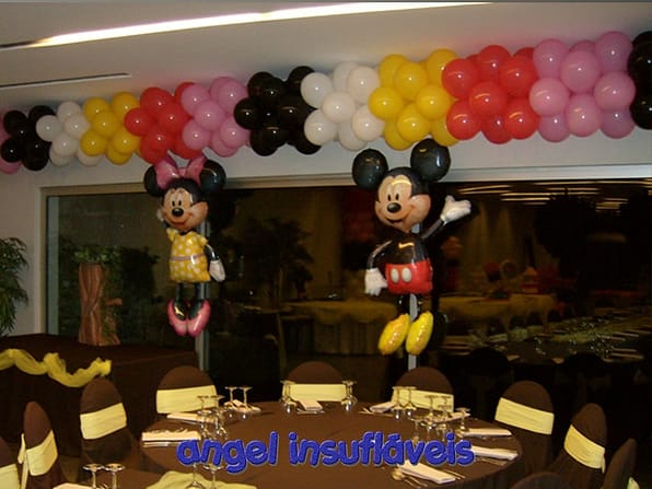 balões tema mickey e minnie