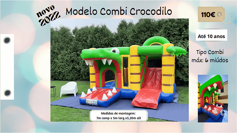 Insuflável Combi Crocodilo
